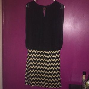 BLACK AND GOLD DRESS | SIZE 12
